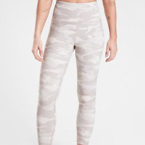 Athleta Camo Leggings in Gray and Cream